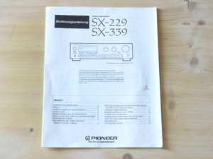 Bedienungsanleitung für Pionner Receiver SX-229/SX-339 Bedienungsanleitung für Pionner Receiver SX-229/SX-339