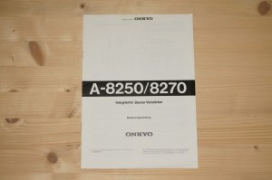 Bedienungsanleitung für Onkyo A-8250, A-8270 Bedienungsanleitung für Onkyo A-8250, A-8270