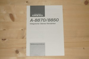 Bedienungsanleitung für Onkyo A-8870, A-8850