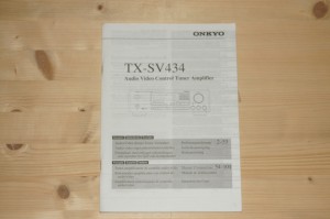 Bedienungsanleitung für Onkyo TX-SV434