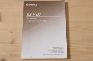 Bedienungsanleitung für Yamaha RX-V457 Bedienungsanleitung für Yamaha RX-V457