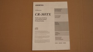 Bedienungsanleitung für Onkyo CR-305TX Bedienungsanleitung für Onkyo CR-305TX
