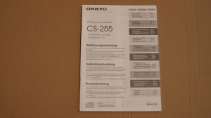 Bedienungsanleitung für Onkyo CS-255 Bedienungsanleitung für Onkyo CS-255