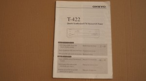Bedienungsanleitung für Onkyo T-422