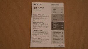 Bedienungsanleitung für Onkyo TX-8020