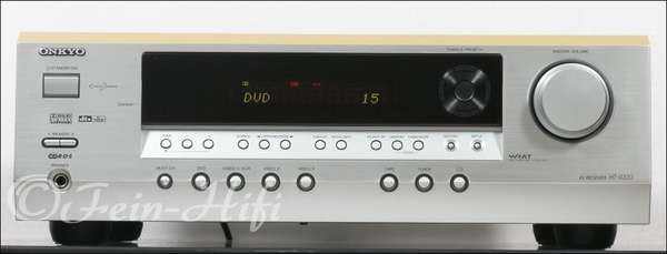Zeigt die Frontansicht von Onkyo HT-R330 D