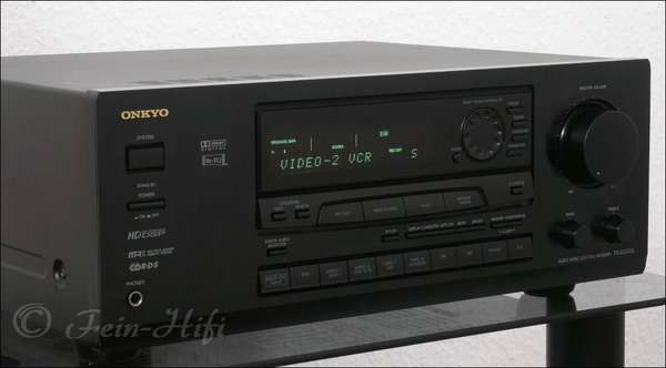 Zeigt die Seitenansicht-Links von Onkyo TX-DS555 D
