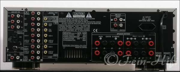 Zeigt die Extraansicht von Denon AVR-1400 S