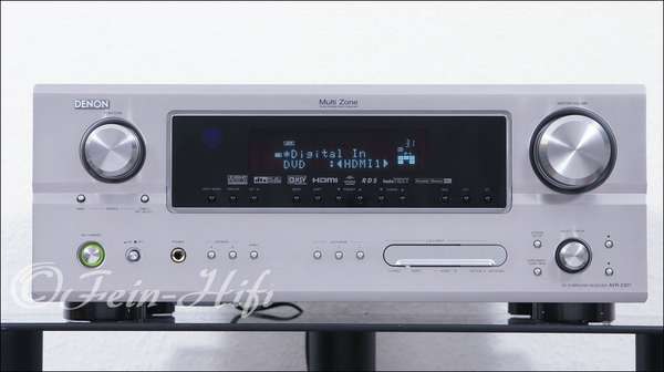 Denon AVR-2307 Dolby Digital 7.1 Heimkino Receiver mit HDMI silb