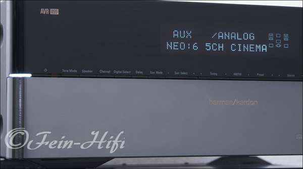 Zeigt die Detailansicht-Links von Harman Kardon AVR 155 Dolby Digital Receiver titan