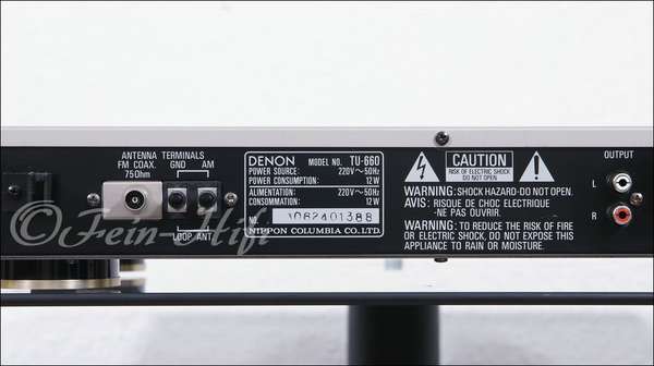 Zeigt die Extraansicht von Denon TU-660 H