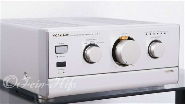 Onkyo A-911 Stereo HiFi 2.1 Verstärker im Midi-Format silber