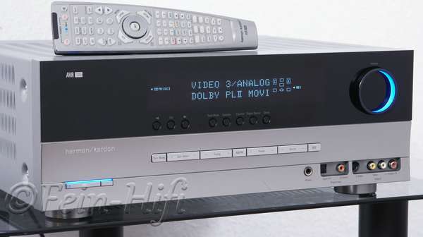 Zeigt die Seitenansicht-Links von Harman Kardon AVR 145 Dolby Digital AV Receiver