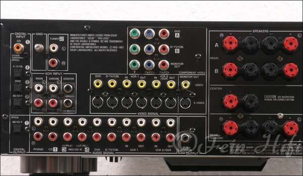 Zeigt die Extraansicht von Yamaha DSP-AX620 D