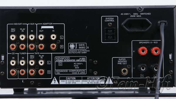Zeigt die Seitenansicht-Rechts von Kenwood A-1001