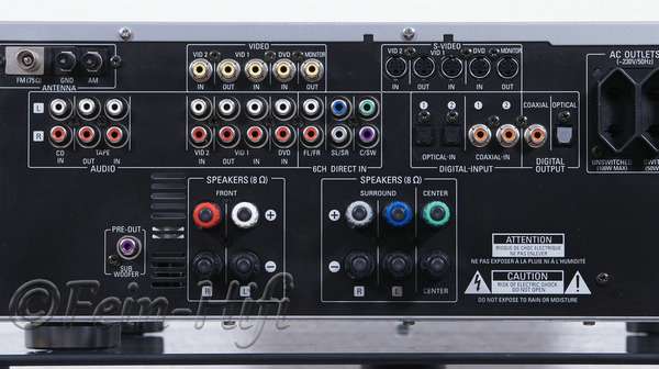 Zeigt die Extraansicht von Harman Kardon AVR 130 Dolby Digital DTS AV Receiver silber