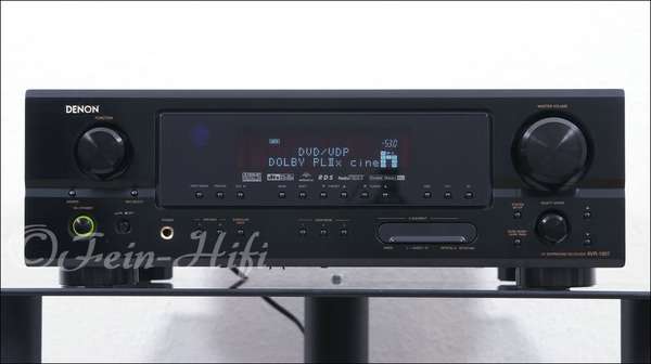 Zeigt die Frontansicht von Denon AVR-1907 D