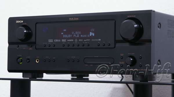 Zeigt die Rückseite von Denon AVR-2307 D