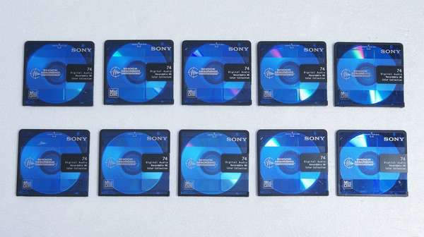 10 x MD Minidisc Sony 74 min