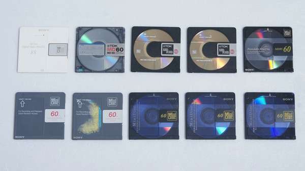10 x MD Minidisc 60min von Sony & TDK