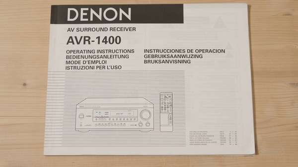 Bedienungsanleitung für Denon AVR-1400