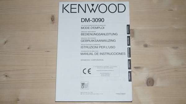 Bedienungsanleitung für Kenwood DM-3090