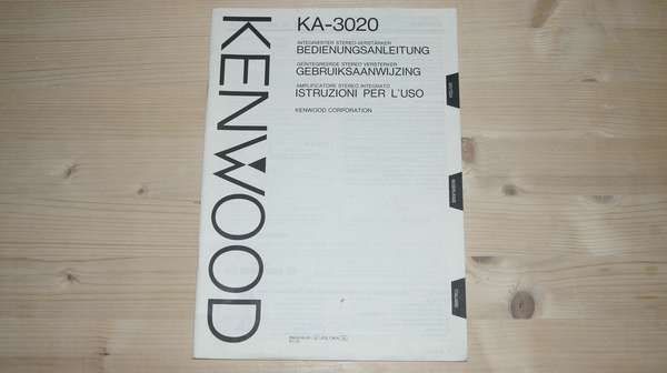 Bedienungsanleitung für Kenwood KA-3020