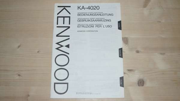 Bedienungsanleitung für Kenwood KA-4020