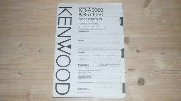 Bedienungsanleitung für Kenwood KR-A5060, KR-A4060