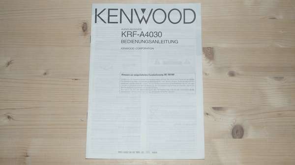 Bedienungsanleitung für Kenwood KRF-A4030