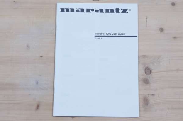 Bedienungsanleitung für Marantz Tuner ST4000