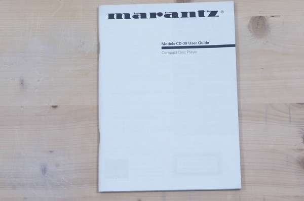 Zeigt die Seitenansicht-Links von Bedienungsanleitung für Marantz CD-Player CD-38
