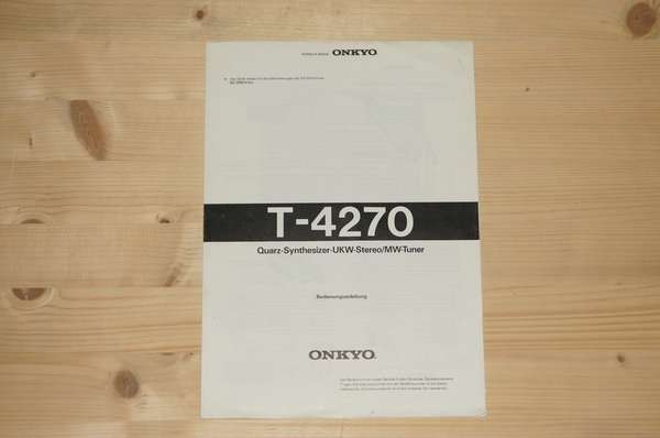 Zeigt die Seitenansicht-Links von Bedienungsanleitung für Onkyo T-4270