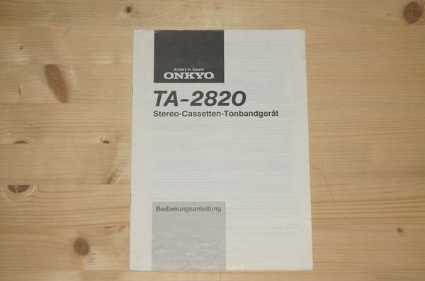 Bedienungsanleitung für Onkyo TA-2820