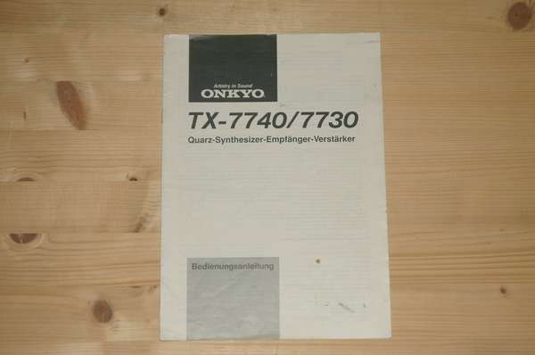 Bedienungsanleitung für Onkyo  TX-7740 , TX-7730