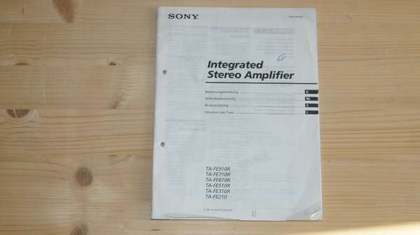 Bedienungsanleitung für Sony TA-FE910R, 710R, 610R,...