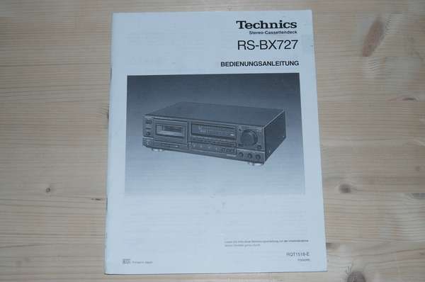 Zeigt die Seitenansicht-Links von Bedienungsanleitung für Technics Kassettendeck RS-BX727
