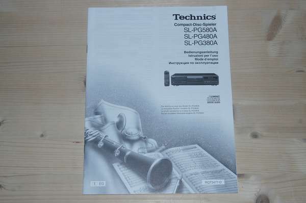 Zeigt die Seitenansicht-Links von Bedienungsanleitung für Technics SL-PG580A , SL-PG480A