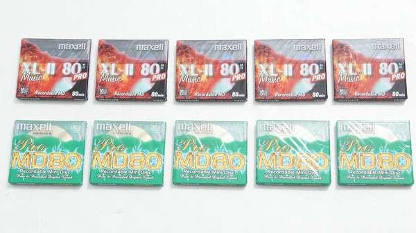 10 x MD Minidisc von Maxell mit jeweils 80min  - NEU