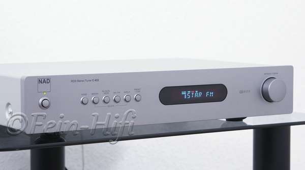 Zeigt die Seitenansicht-Links von NAD C 422 Highend RDS Tuner silber