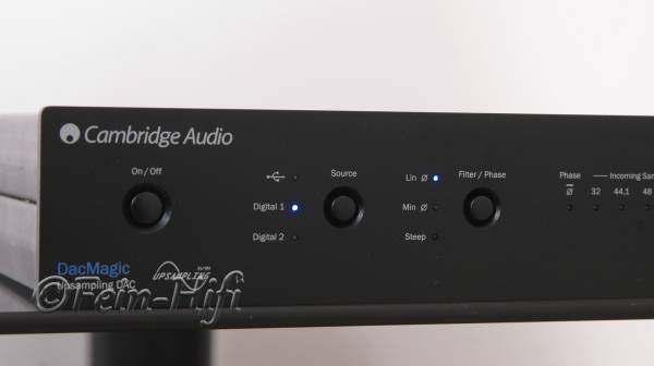 Zeigt die Detailansicht-Links von Cambridge Audio DacMaic DA-Wandler mit XLR