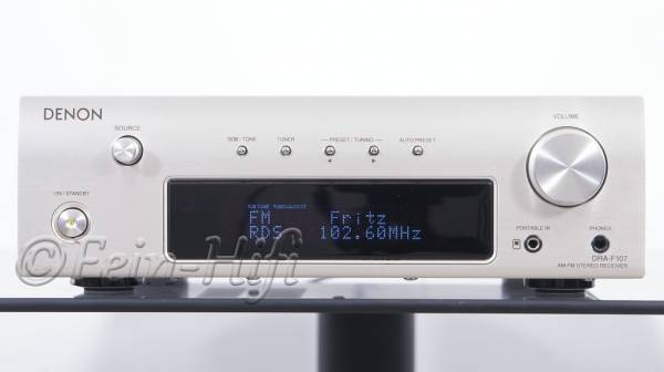 Denon DRA-F107 2.1 Stereo Receiver Verstärker hell-champagner