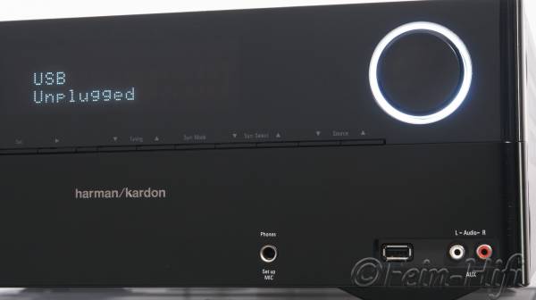 Zeigt die Detailansicht-Rechts von Harman Kardon AVR170 Netzwerk AV-Receiver