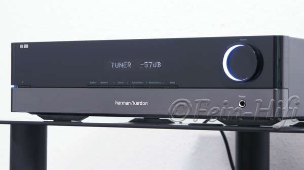 Zeigt die Rückseite von Harman Kardon HK 980 High-End Stereo Verstärker