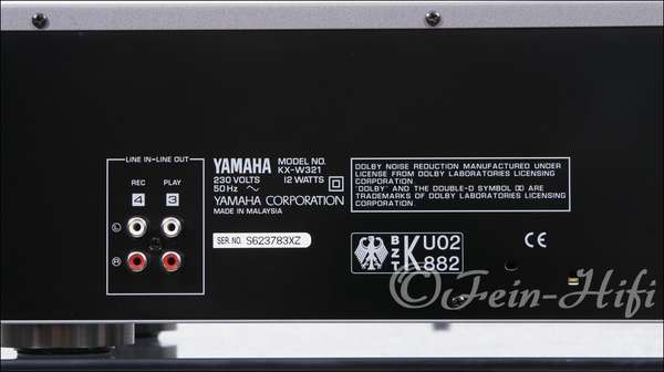 Yamaha KX-W321 Doppel Kassettendeck titan