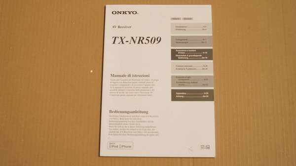 Bedienungsanleitung für Onkyo TX-NR509