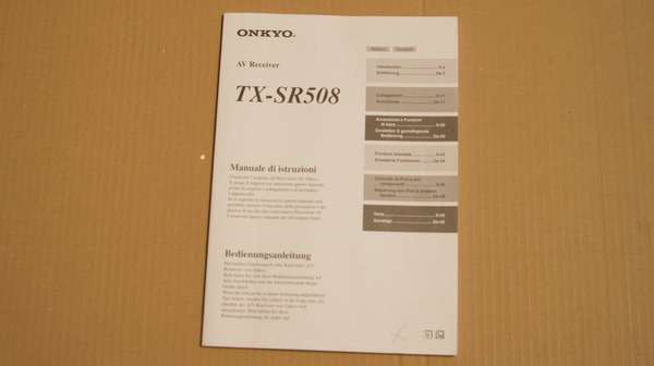 Bedienungsanleitung für Onkyo TX-SR508
