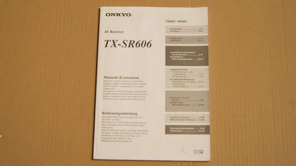 Bedienungsanleitung für Onkyo TX-SR606