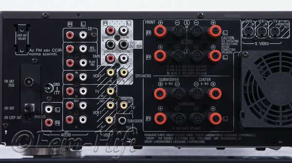 Zeigt die Rückseite von Technics SA-AX6 D
