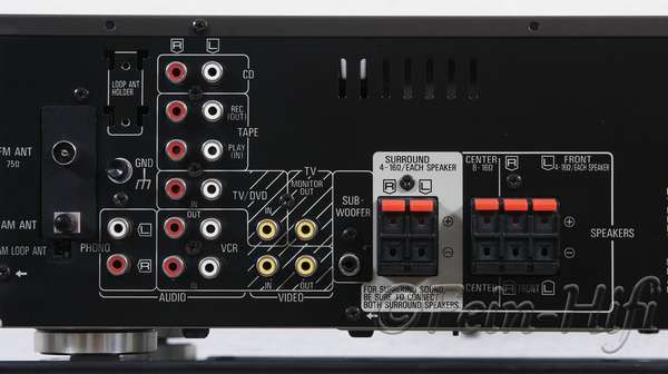 Zeigt die Rückseite von Technics SA-EX 320 S